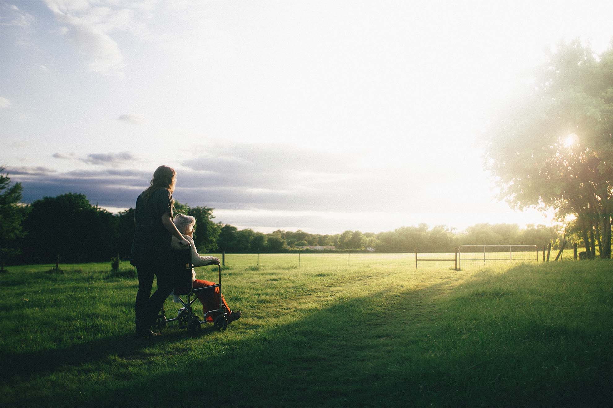 wheelchair user and carer