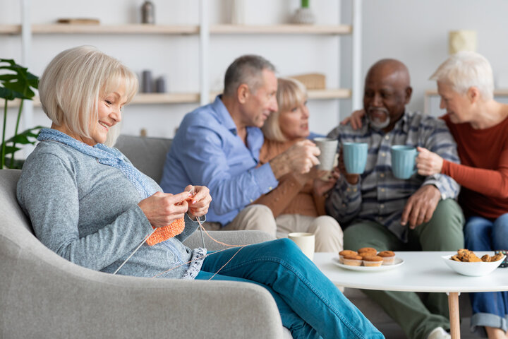 people in care home doing activities
